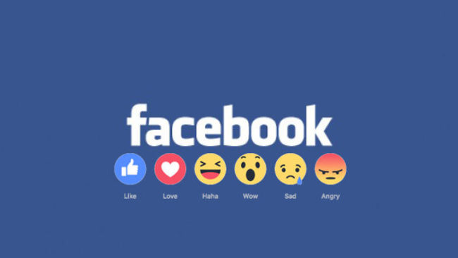 Facebook logo with emojis - illustration for facebook page building essentials